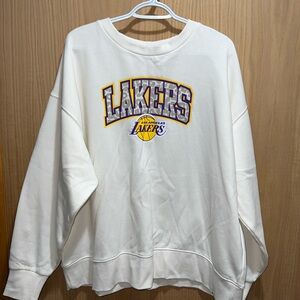 Fanatics White Lakers Women's Crew Neck Sweater